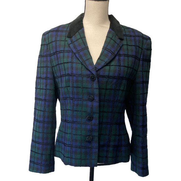 pendleton tartan wool check blazer - Picture 1 of 9